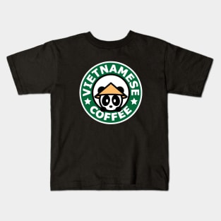 Viet Coffee Panda Kids T-Shirt